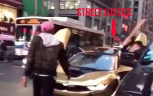 Coby Persin is doing a photoshoot in the middle of New York City traffic when his windshield is smashed!