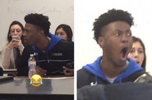 Watch student's hilarious reaction to seeing wild animals in science class