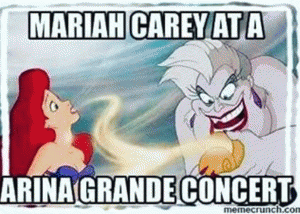 Mariah Carey at a

Aiana Grande concert