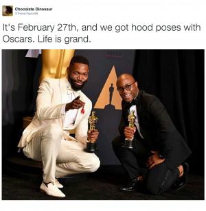 It's February 27th, and we got hood posses with Oscars. ife is grand.