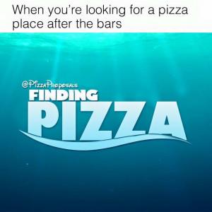 When you're looking for pizza a place after the bars
