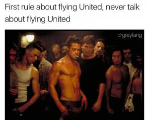 First rule about flying United, never talk about flying United