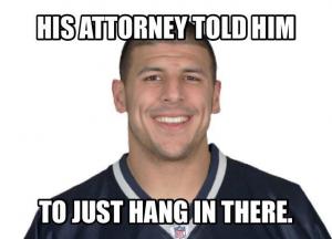His attorney told him

To just hang in there.