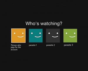 Who's watching?

Person who pays for the account

Parasite 1

Parasite 2

Parasite 3