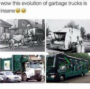Wow this evolution of garbage tucks is insane