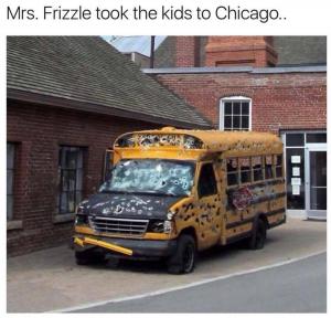Mrs. Frizzle took the kids to Chicago..