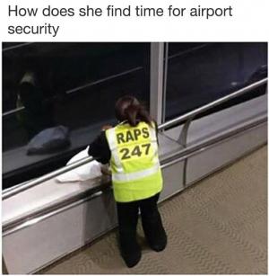 How does she find the time for airport security