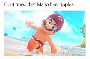 Confirmed that Mario has nipples