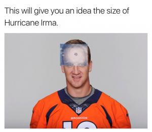 This will give you an idea the size of Hurricane Irma.
