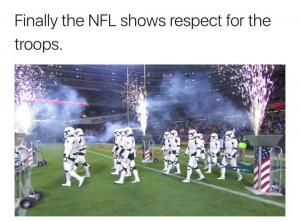 Finally the NFL shows respect for the troops.