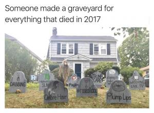 Someone made a graveyard for everything that died in 2017