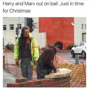 Harry and Marv out on bail. Just in time for Christmas