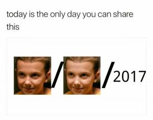 Today is the only day you can share this