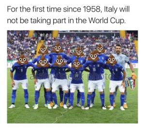 For the first time since 1958, Italy will not be taking part in the World Cup.