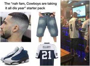 The "nah fam, Cowboys are taking it all dis year" starter pack