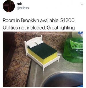 Room in Brooklyn available. $1200 utilities not included. Great lighting.