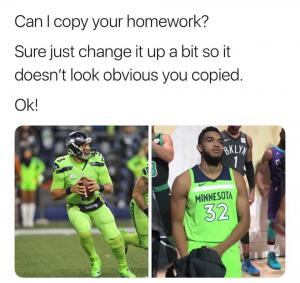 Can I copy your homework? 

Sure just change it up a bit so it doesn't look obvious you copied.

Ok!
