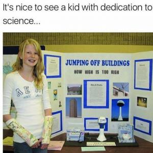 It's nice to see a kid with dedication to science