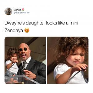 Dwayne's daughter looks like a mini Zendaya