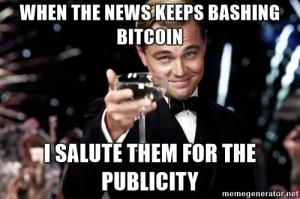 When the news keeps bashing bitcoin

I salute them for the publicity