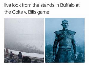 Live look from the stands in Buffalo at the Colts v. Bills game