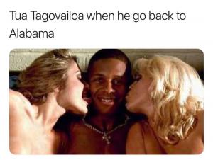 Tua Tagovailoa when he go back to Alabama