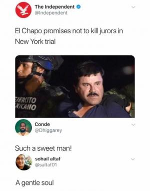 El Chapo promises not to kill jurors in New York trial