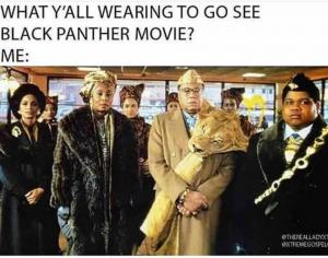 What y'all wearing to go see Black Panther movie?

Me: