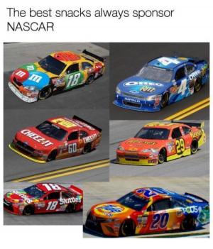 The best snacks always sponsor NASCAR