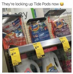 They're locking up Tide Pods now