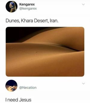 Dunes, Khara Desert, Iran.

I need Jesus