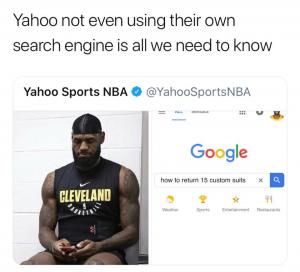 Yahoo not even using their own search engine is all we need to know