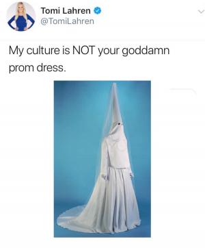 My culture is NOT your goddamn prom dress.