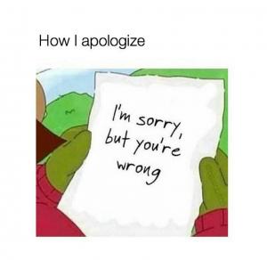 How I apologize 