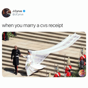 When you marry a CVS receipt 