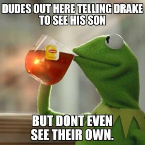 Dudes out here telling Drake to see his son

But dont even see their own.