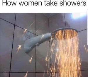 How women take showers