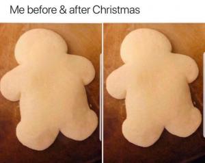 Me before & after Christmas