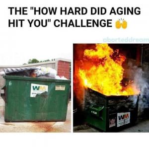 The "how hard did aging hit you" challenge