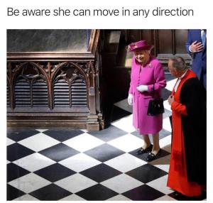 Be aware she can move in any direction