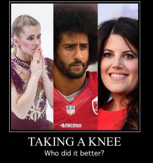 Taking a knee

Who did it better?