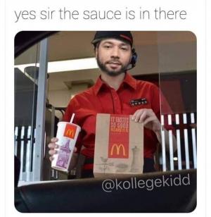 Yes sir the sauce is in there