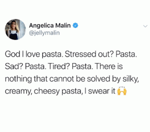 God I love pasta.Stressed out? Pasta. Sad? Oasta. Tired? Pasta. There is nothing that cannot be solved by silky creamy, cheesy pasta, I swear it
