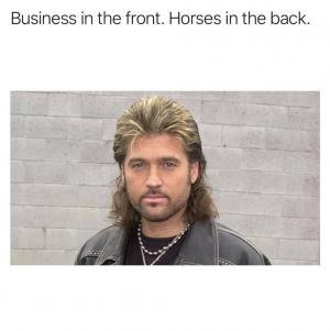 Business in the front. Horses in the back.