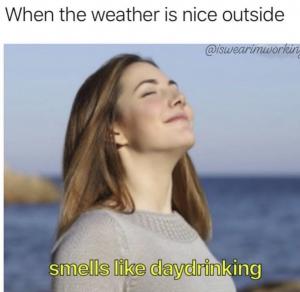 When the weather is nice outside

Smells like daydrinking