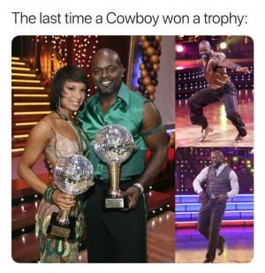 The last time a Cowboy won a trophy: