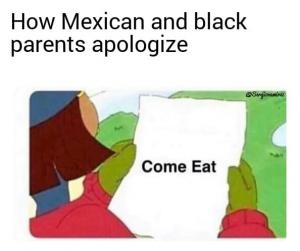 How Mexican and black parents apologize