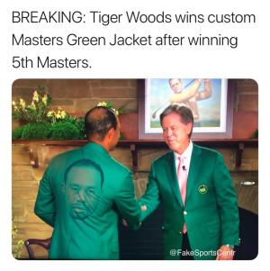 Breaking: Tiger Woods wins custom Masters Green Jacket after winning 5th Masters