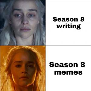 Season 8 writing

Season 8 memes