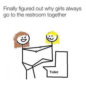 Finally figured out why girls always go to the restroom together